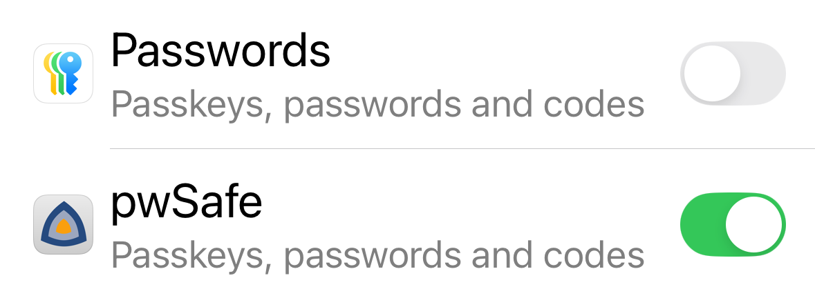 Enable pwSafe