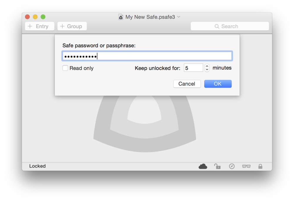 macOS unlock safe
